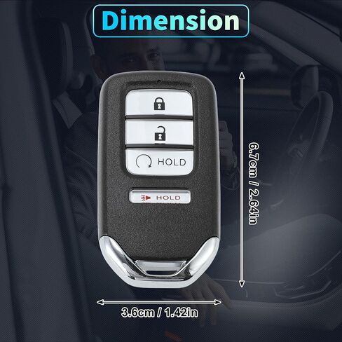X AUTOHAUX KR5V2X 434Mhz استبدال دخول بدون مفتاح مفتاح ذكي عن بعد فوب لهوندا Ridgeline RTL RTS Sport 2017 2018 2019 A2C97488400 72147-T6Z-A11 4 أزرار in Kuwait