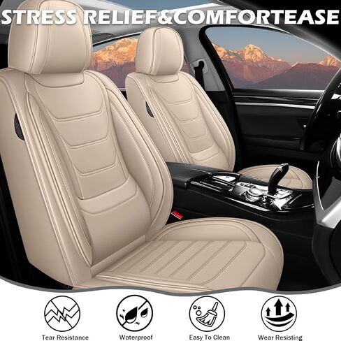 Car Seat Covers For BMW 328 2010-2016 2023, Premium Faux Leather Full Wrapping Edge Car Seat Protectors, Waterproof Car Seat Cushion Interior, Breathable Full Set Seat Covers(2 Seats Standard/Black) in Saudi Arabia