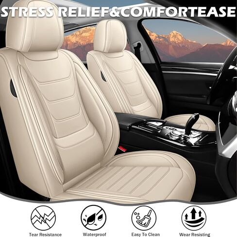 Car Seat Covers For BMW 328 2010-2016 2023, Premium Faux Leather Full Wrapping Edge Car Seat Protectors, Waterproof Car Seat Cushion Interior, Breathable Full Set Seat Covers(2 Seats Standard/Black) in Saudi Arabia