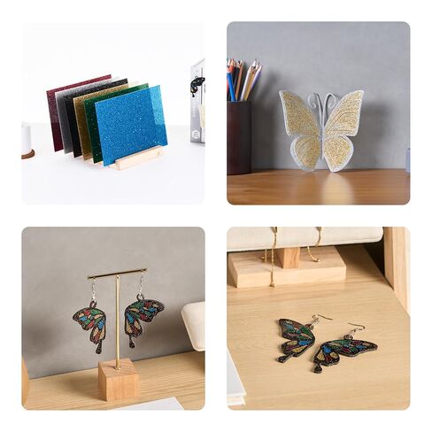 OMTech 10 Pack Colored Acrylic Sheets, 12x8 Inch Plexiglass Sheets for Laser Engraving & Cutting, 0.1 Inch 3 mm Thick 10-Color Plexi Glass Plastic Boards for DIY Projects Crafting Display Case Sign in Kuwait