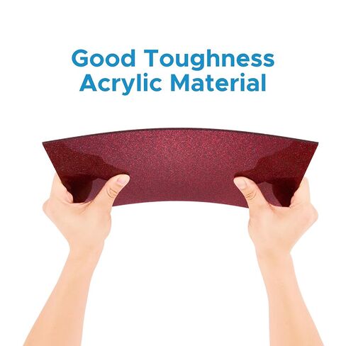 OMTech 10 Pack Colored Acrylic Sheets, 12x8 Inch Plexiglass Sheets for Laser Engraving & Cutting, 0.1 Inch 3 mm Thick 10-Color Plexi Glass Plastic Boards for DIY Projects Crafting Display Case Sign in Kuwait