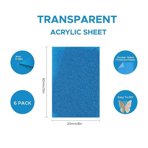 OMTech 10 Pack Colored Acrylic Sheets, 12x8 Inch Plexiglass Sheets for Laser Engraving & Cutting, 0.1 Inch 3 mm Thick 10-Color Plexi Glass Plastic Boards for DIY Projects Crafting Display Case Sign in Kuwait