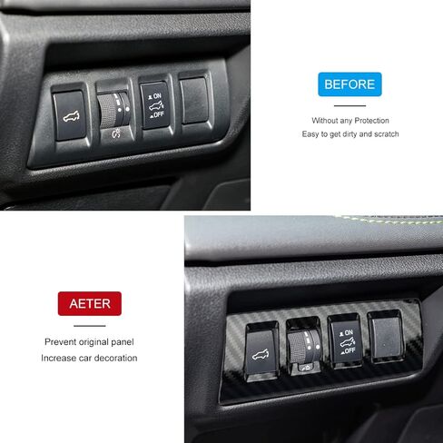 INTGET Car Headlight Adjust Button Cover for 2020 2021 2022 2023 2024 2025 Subaru Outback Accessories/Subaru Legacy Accessories Carbon Fiber Dashboard Side Adjust Button Trim Cover for 2025 Outback in Saudi Arabia