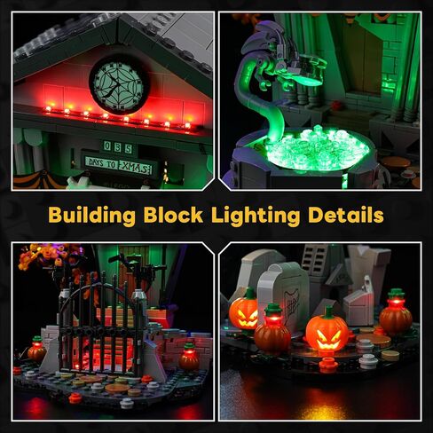 Kyglaring LED Lighting Kit for Lego Tim Burton's The Nightmare Before Christmas Model Set, Compatible with Lego 21351 (Lego Sets Not Included) in Saudi Arabia