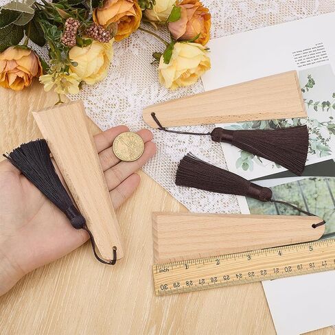 BENECREAT 3Pcs Wooden Wax Pressing Tool, Beech Wood Leather Zipper Smoother 5.5" Triangle Canvas Wax Applicator for Boots Stitching Seam Maintenance in Saudi Arabia