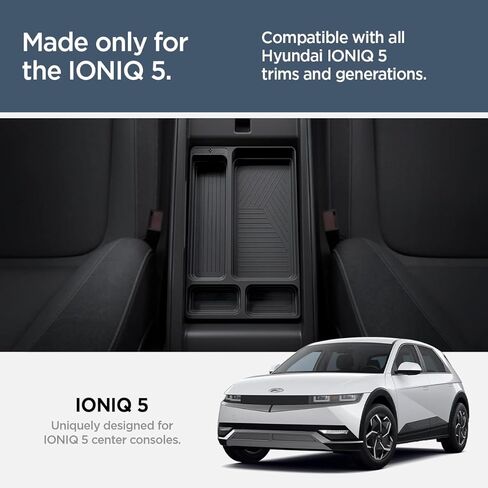 Spigen Console Organizer Tray (Carbon Edition) Designed for Hyundai Ioniq 5 2025 2024 2023 2022 in Saudi Arabia