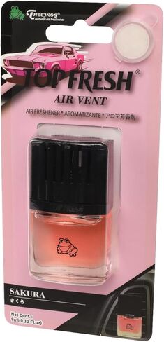 مشبك تنفيس معطر الهواء الطبيعي المنعش لغرفة السيارة من أوتو ديناستي تري فروج، رائحة زهر الكرز ساكورا، 0.3 أونصة سائلة in Saudi Arabia