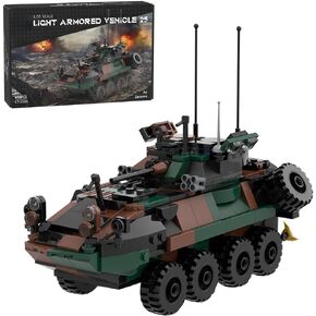 نموذج شاحنة مدرعة عسكرية، 476 قطعة بمقياس 1/35 LAV-25 مجموعة مكعبات بناء مركبة قتال المشاة، نموذج جذعي للسيارة العسكرية للشباب والكبار in Kuwait
