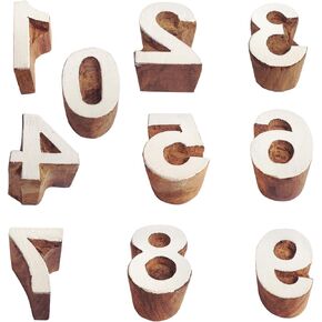 Royal Kraft Assorted Wooden Block Printing Stamps (Set of 10) Bulk01_10 in Kuwait