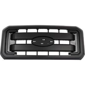 Front Radiator Upper Grill Hood Grille Fit for 2011-2016 Ford F250 F350 F450 F550 Super Duty Replace for BC3Z8200AA BC3Z8200G BC3Z-8200-G (Without Center Emblem) (Matte Black) in Saudi Arabia