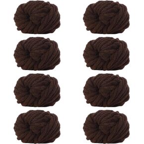 خيوط ماكسي شانيل مكتنزة 250 جم (خصلة واحدة: 250 جم/8.8 أونصة، 27 ياردة) للحياكة اليدوية، كروشيه ناعم كبير، مثالية لحياكة عش الحيوانات الأليفة، البطانية، الوسائد المزخرفة (أبيض حليبي) in Kuwait