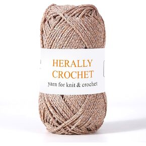 غزل القطن غزل فضي لامع للحياكة الناعمة ⌀‌1.5 مم (3.5 أونصة/153 ياردة) غزل للحياكة والحياكة أميجورومي، وحقيبة، وسترة، ولوح in Kuwait