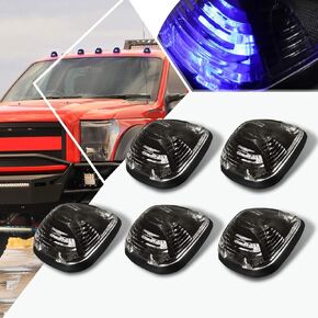 PM PERFORMOTOR 5Pcs Amber LED Cab Top Roof Running Lights Marker Lights w/Harness Compatible with 99-16 F250-F550 Super Duty,Black Housing in Kuwait