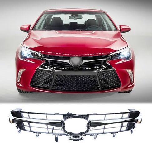 المصد الأمامي العلوي مصبغة يناسب 2015 2016 2017 تويوتا كامري LE XLE SE XSE مع حواف قولبة من الكروم، استبدال شواية الغطاء العلوي الأمامي 5310106611,5310106411 in Kuwait