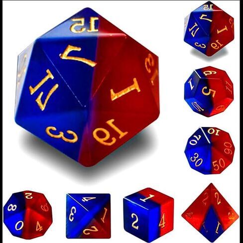 Starry Gemstone D&D Dice Set,Blue Sandstone ERPG Game Dice.Magic The Gathering Dice Set,DND Dice Sets in Saudi Arabia