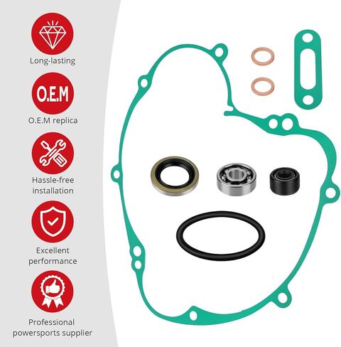 JAVIK طقم تصليح مضخة المياه مع ختم تحمل لكاواساكي KX60 KX80 1985-2003 لسوزوكي RM60 2003 O.E.M #11009-1976 in Saudi Arabia