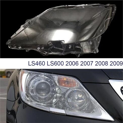 Compatible For Lexus LS460 LS600 2006 2007 2008 2009 Front Car Headlight Cover Lens Glass Lampcover Shell Light Lampshade Headlamp Mask(1 pcs Left) in Saudi Arabia