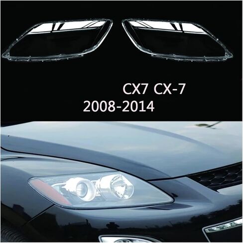متوافق لمازدا CX7 CX-7 2008-2014 واضح غطاء المصباح عدسة استبدال المصباح قذيفة غطاء اليسار واليمين (1 قطعة اليمين) in Saudi Arabia