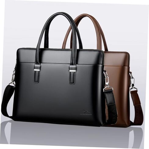 DOITOOL للرجال حقيبة من جلد البقر حقيبة لابتوب للأعمال حقيبة كتف رسول متينة تصميم أنيق عبر الجسم للسفر in Kuwait