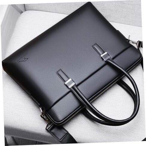 DOITOOL للرجال حقيبة من جلد البقر حقيبة لابتوب للأعمال حقيبة كتف رسول متينة تصميم أنيق عبر الجسم للسفر in Kuwait