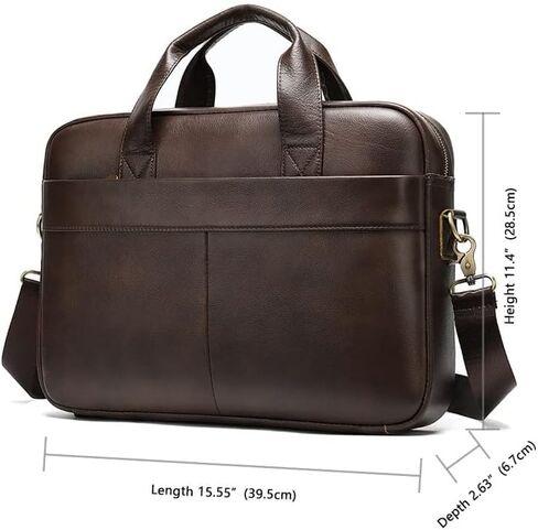File Bag Men's Bag Leather Briefcase Laptop Messenger Leather Bag Backpack in Saudi Arabia