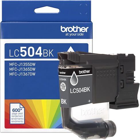 خرطوشة حبر سوداء أصلية LC504BK ذات إنتاجية قياسية من Brother (للاستخدام مع طابعات Brother INKvestment MFC-J1365DW) in Kuwait