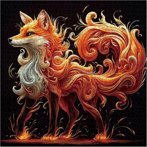 Colorful Lion King Flower Jigsaw Puzzle 1000 Piece for Adult, Art Rainbow Animal Funny Jigsaw Puzzles, Nature Cool Aesthetic Puzzle in Kuwait
