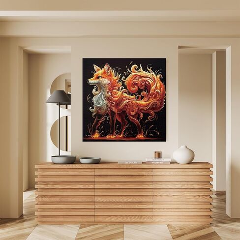 Colorful Lion King Flower Jigsaw Puzzle 1000 Piece for Adult, Art Rainbow Animal Funny Jigsaw Puzzles, Nature Cool Aesthetic Puzzle in Kuwait
