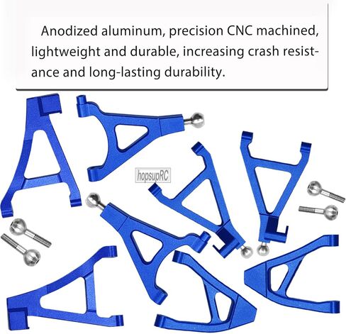 Front Rear Upper Lower Suspension A-Arms Upgrades Part for 1/16 Mini Slash,Aluminum Upper Lower Arms (Left & Right) Hops Ups for 1/16 Mini Slash（70054-1,Navy Blue in Saudi Arabia