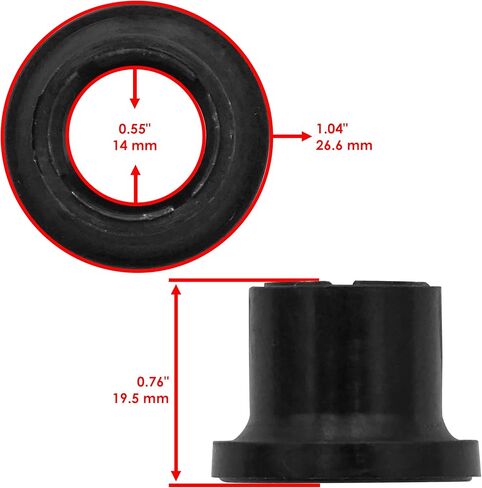 Caltric 706200181 706200157 جلبة ذراع أمامية علوية أو سفلية يسار ويمين متوافقة مع Can-Am Renegade 4x4 500 2008-2011 / 800R 07-2011 / Spyder GS 990 Roadster 08-09 / RS-S RT-S ST ST-S 10-13 in Saudi Arabia