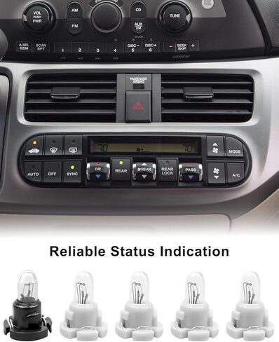 A/C Control Dash Panel Light Bulb Fit for Honda Odyssey EX EX-L Touring 2005-2010, Climate Control Light Bulbs Replace 79607-SHJ-S01 90010-09017, 6Pcs in Saudi Arabia