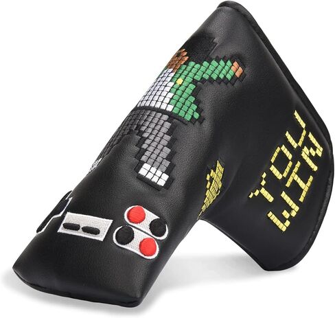 Craftsman Golf Premium Leather Floral Black Blade Putter Cover Headcover Magnetic Closure for Scotty Cameron Taylormade Odyssey in Kuwait