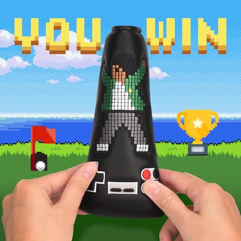 Craftsman Golf Premium Leather Floral Black Blade Putter Cover Headcover Magnetic Closure for Scotty Cameron Taylormade Odyssey in Kuwait