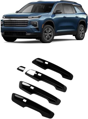 Toworldit ABS Exterior Outer Door Pull Handle Protective Cover Trim Compatible with Chevrolet Traverse 2024+ (Black) in Saudi Arabia