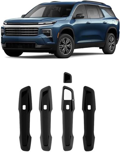 Toworldit ABS Exterior Outer Door Pull Handle Protective Cover Trim Compatible with Chevrolet Traverse 2024+ (Black) in Saudi Arabia
