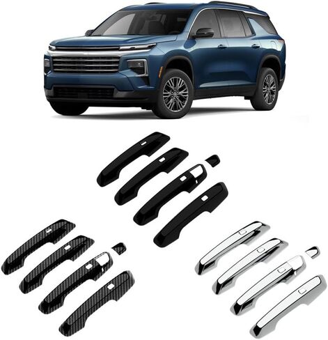 Toworldit ABS Exterior Outer Door Pull Handle Protective Cover Trim Compatible with Chevrolet Traverse 2024+ (Black) in Saudi Arabia