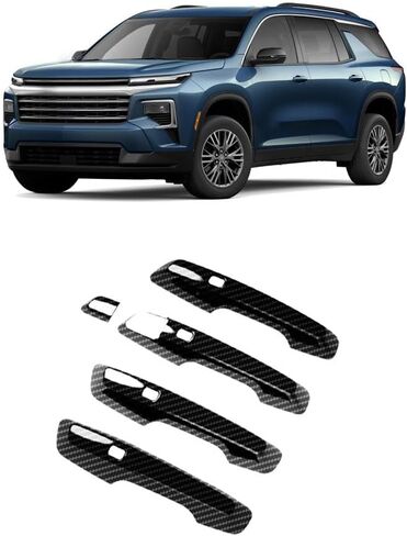 Toworldit ABS Exterior Outer Door Pull Handle Protective Cover Trim Compatible with Chevrolet Traverse 2024+ (Black) in Saudi Arabia