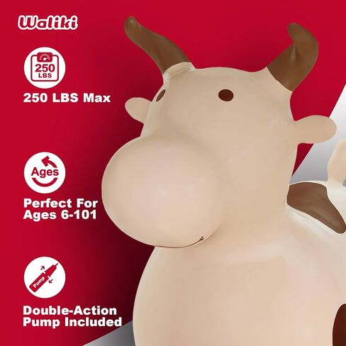 WALIKI Huge Bouncy Horse Hopper | Benny for Larger Kids and Even Adults | Bull Riding Hoppy Horse | X-Large in Kuwait