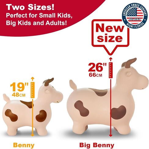 WALIKI Huge Bouncy Horse Hopper | Benny for Larger Kids and Even Adults | Bull Riding Hoppy Horse | X-Large in Kuwait