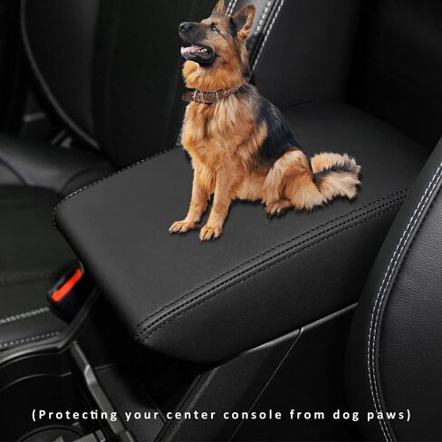 INTGET Car Center Console Armrest Cover for 2024 Subaru Forester Accessories 2019 2020 2021 2022 2023 Leather Middle Arm Rest Box Lid Cover Seat Pad Protector(Black Stitiches,2019-2024) in Saudi Arabia