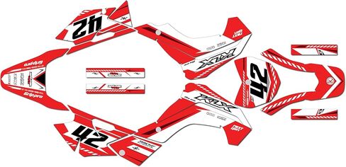 مجموعة رسومات لـ Kawasaki KLX140 2008-2018 وKLX140R 2019+ Lethal Series White 09 Mil - مجموعة ملصقات رسومات السباق المخصصة للدراجة الترابية، بدون بلاستيك in Saudi Arabia