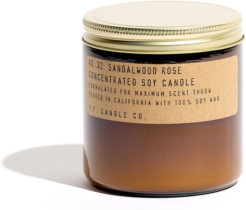 P.F. Candle Co. Amber & Moss Classic Standard Scented Soy Wax Candle (7.2 oz) 40-50 Hour Burn Time, Cotton Wick, Amber Glass Jar in Saudi Arabia