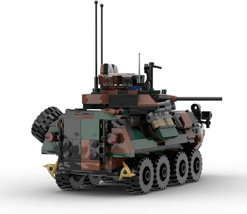 نموذج شاحنة مدرعة عسكرية، 476 قطعة بمقياس 1/35 LAV-25 مجموعة مكعبات بناء مركبة قتال المشاة، نموذج جذعي للسيارة العسكرية للشباب والكبار in Kuwait