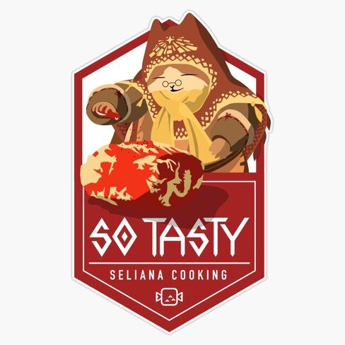 ملصق Monster Hunter Iceborne - Seliana Cooking Chef "so Tasty" من الفينيل ملصق ممتص للصدمات مقاوم للماء مقاس 5 بوصات in Kuwait