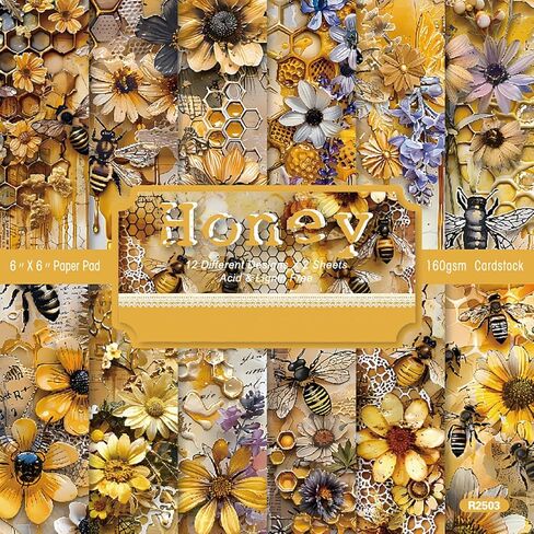 Scrapbook Paper Pad, 24 Sheets Mixture Colored Paper, 6"×6" Holiday Pattern Cardstock Paper Assorted Colors, Scrapbooking Supplies Paper for Junk Journal Craft DIY Photo Album Cottagecore Room Décor in Kuwait