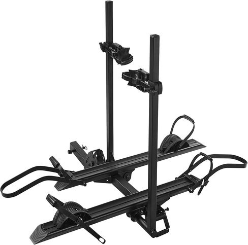 Young 200 lb 2-Bike Rack Hitch Mount for Cars Trucks SUVs RVs, fits Standard, MTB, Fat Tire Bikes w/Up to 5-inch Tire - 2" Hitch Receiver in Kuwait