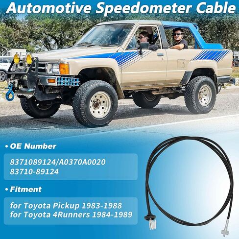 كابل عداد السرعة 98.5in متوافق مع Toyota Pickup 1983-1988 لتويوتا 4 العدائين 1984-1989 كابل عداد السرعة لنقل السيارات 83710-89124/A0370A0020 in Saudi Arabia