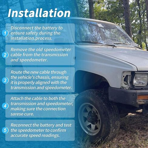كابل عداد السرعة 98.5in متوافق مع Toyota Pickup 1983-1988 لتويوتا 4 العدائين 1984-1989 كابل عداد السرعة لنقل السيارات 83710-89124/A0370A0020 in Saudi Arabia