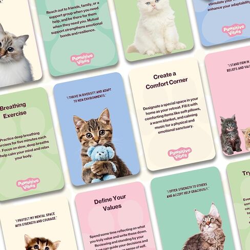 بطاقات التأكيد الإيجابية لمحبي الكلاب - 50 بطاقة تحفيزية يومية وتقنيات العناية الذاتية لتخفيف التوتر والقلق - هدايا ملهمة للكلاب للنساء لعيد الميلاد أو عيد الميلاد in Kuwait