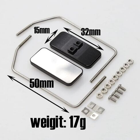 مرآة الرؤية الخلفية المعدنية لسيارة 1/10 RC الزاحفة Traxxas TRX4 D90 SCX10 1/14 Tamiya Truck Scania Man الجهات الفاعلة ترقية أجزاء in Kuwait